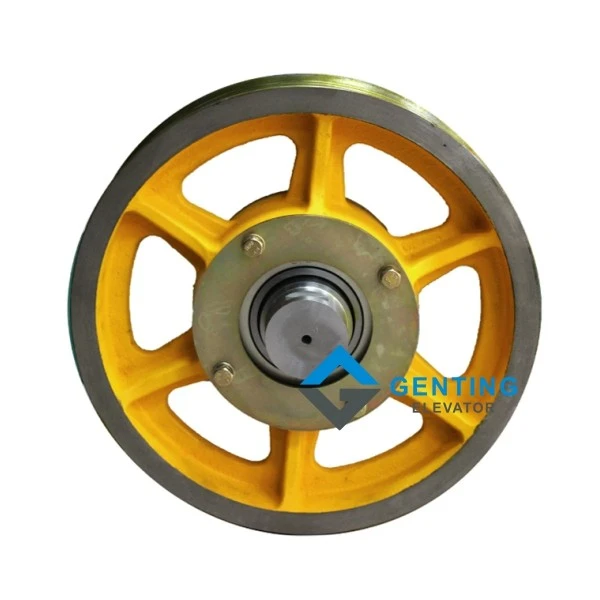 Hitachi elevator steel wire rope guide wheel 400mm Hitachi elevator steel wire rope guide wheel 400mm
