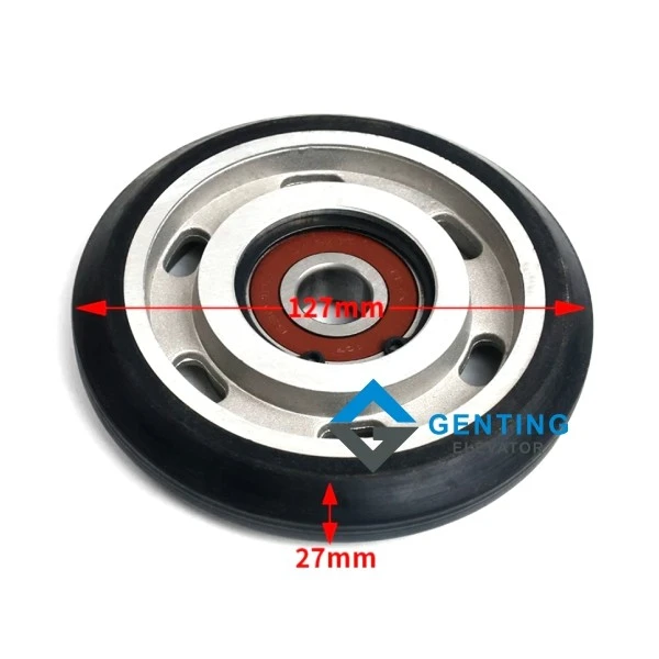 Mitsubishi elevator counter weight guide shoe wheel 127mm Mitsubishi elevator counter weight guide shoe wheel 127mm