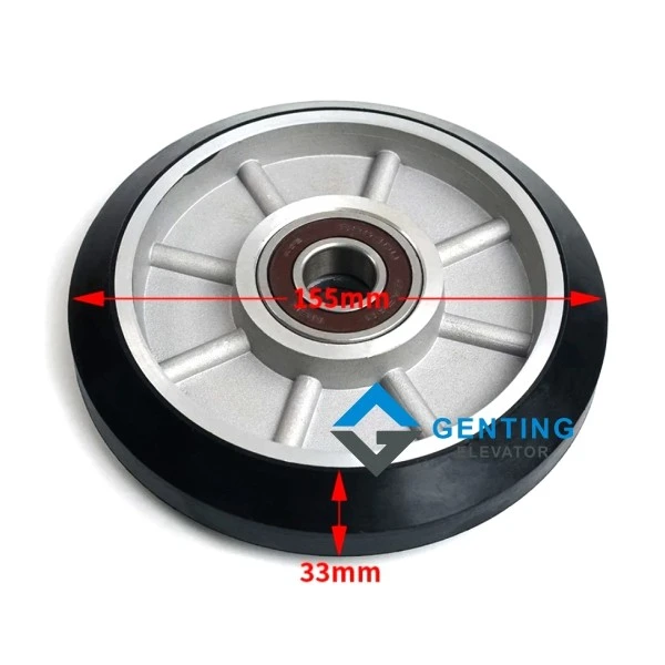 Mitsubishi elevator counter weight guide shoe wheel 155mm Mitsubishi elevator counter weight guide shoe wheel 155mm