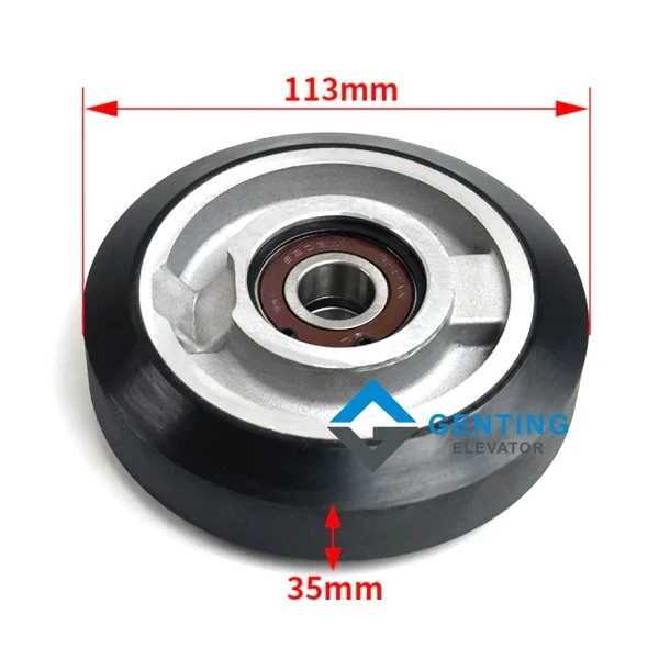 Mitsubishi high-speed elevator guide shoe wheel 113mm